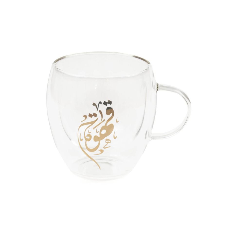 Tasse à café double paroi "Qahwa" en verre borosilicate
